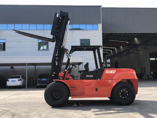 12 tấn 3000mm Mast nâng cao container forklift cho xử lý vật liệu nhanh chóng và an toàn
