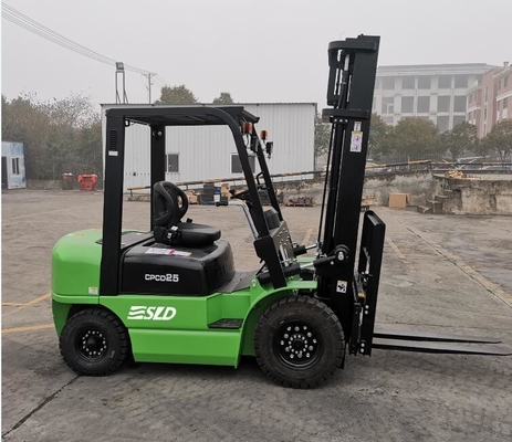 Xe nâng diesel 2 tầng Mast 2,5 tấn Chiều cao nâng 4000mm với dịch chuyển bên