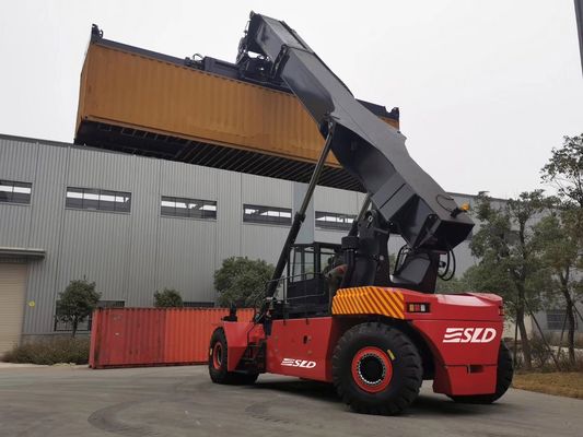 Terminal Yard Stacking Container Reach Stacker 45tons Với động cơ Cummins QSM11-330