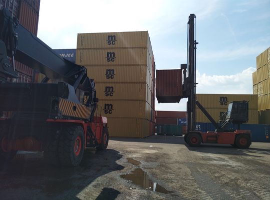 Bãi hậu cần 9000kgs Xe nâng 9t Bộ xử lý container rỗng