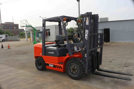 Xe nâng động cơ diesel 3,5 tấn Hai tầng Nâng miễn phí Chiều rộng 3m